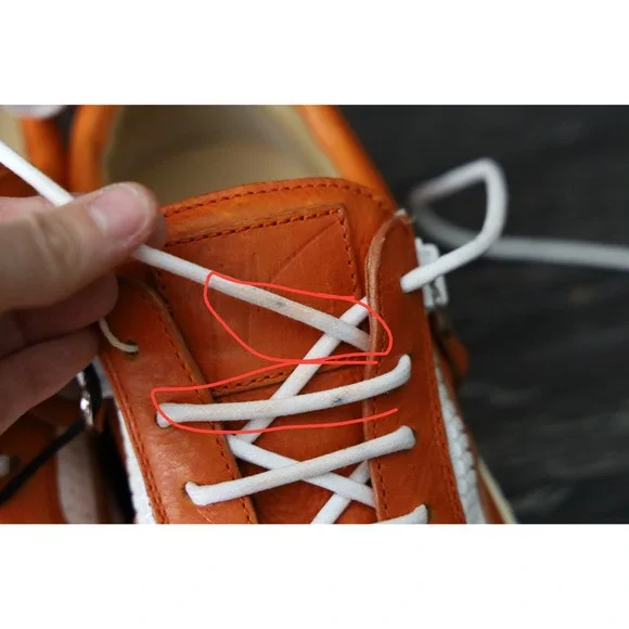 Giuseppe Zanotti Orange Leather Zip High Top Sneakers EU 35.5 - Picture 14 of 15